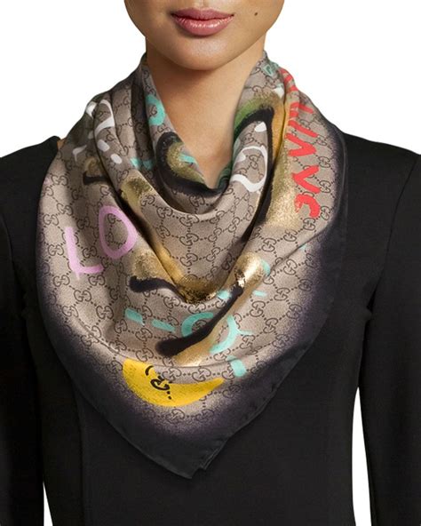 gucci scarf modal silk|nwt authentic Gucci silk scarf.